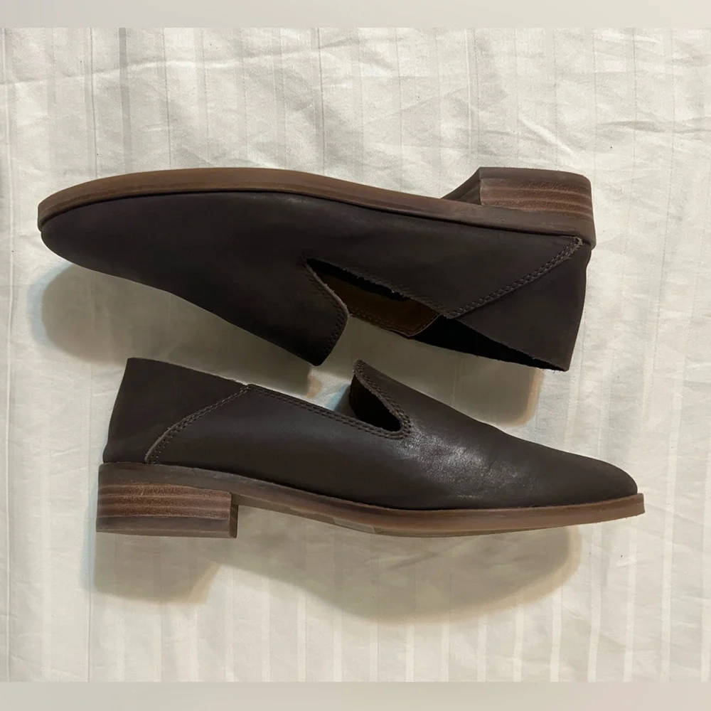 Lucky Brand Dark Brown Slip-On Flats